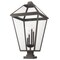 Z-Lite Talbot 4 Light Outdoor Pier Mounted Fixture, Oil Rubbed Bronze And Seedy 579PHXLXS-SQPM-ORB - alternate 8